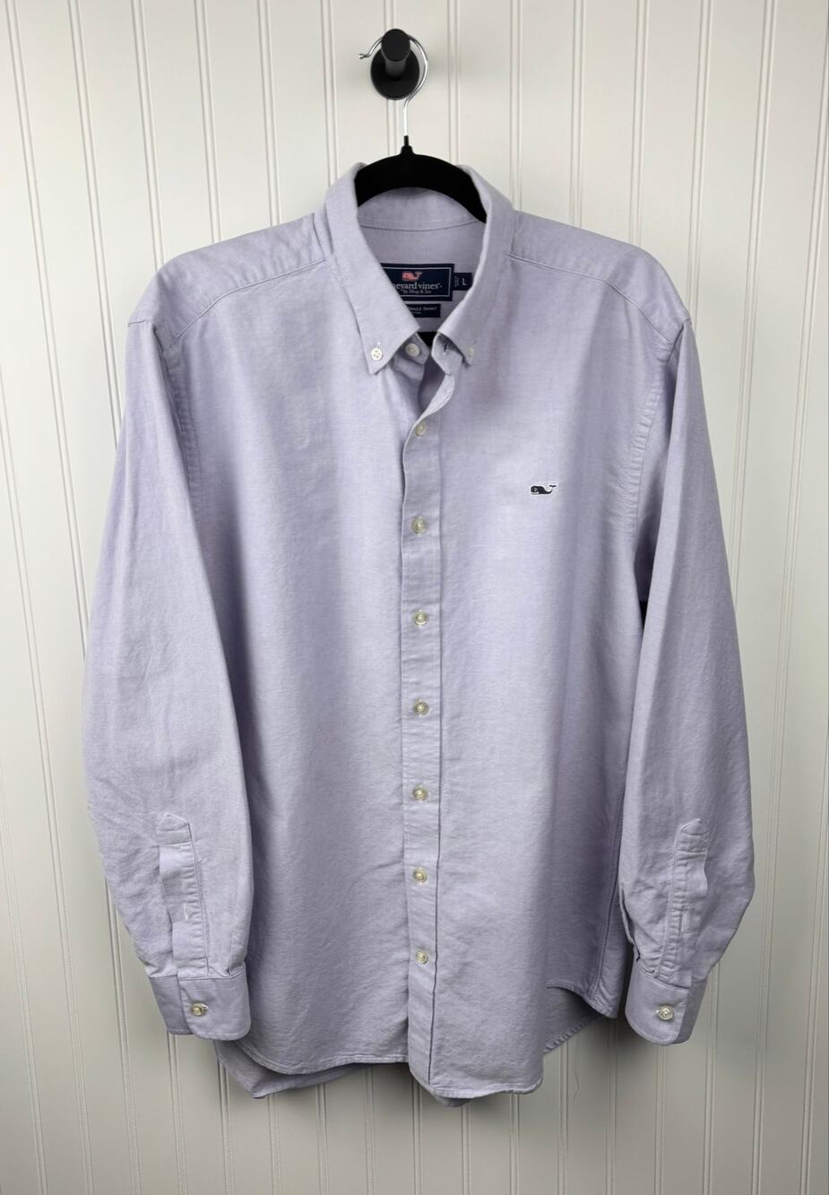 Vineyard Vines Slim Fit Whale Shirt Men’s Large Lavender Button Down Oxford